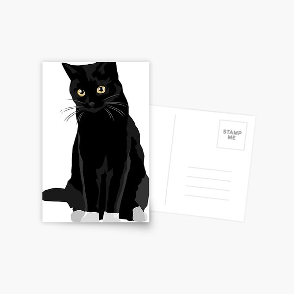 Black Cat Sticker for Sale by bluhak