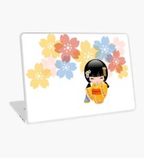 Japanese Summer Kokeshi Doll Laptop Skin
