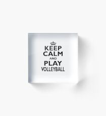 Volleyball Player Keep Calm Birthday Acrylic Block