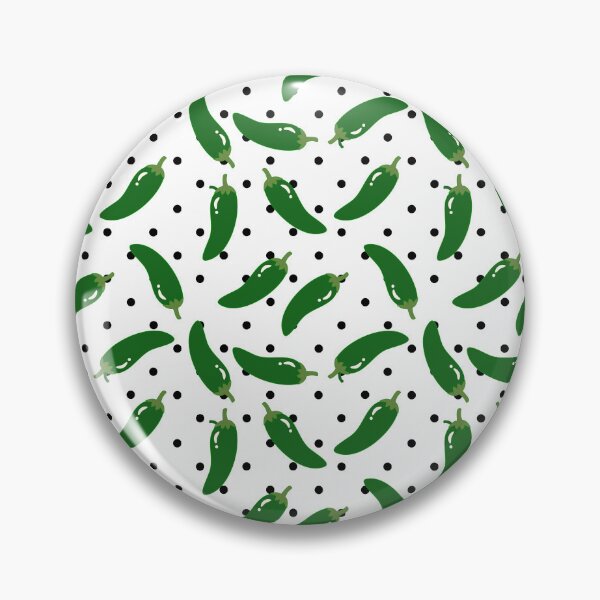 Item preview, Green jalapeño peppers on polka dots designed and sold by mixMixtli.