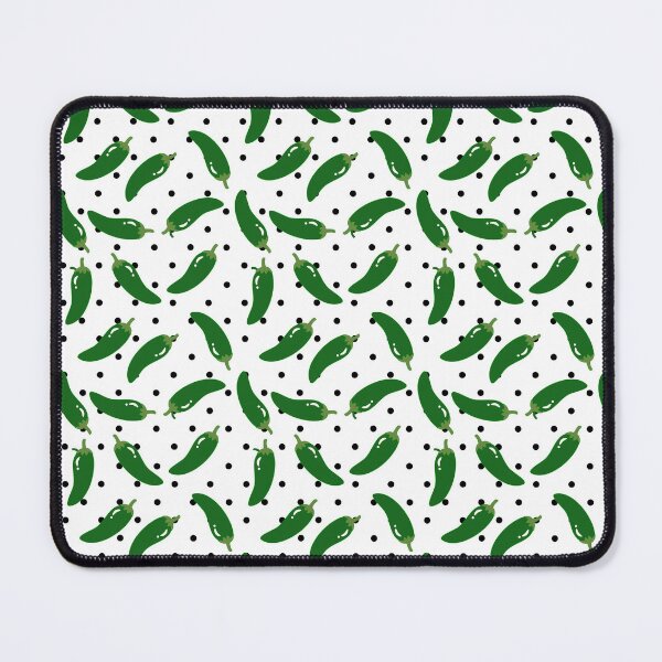 Item preview, Green jalapeño peppers on polka dots designed and sold by mixMixtli.