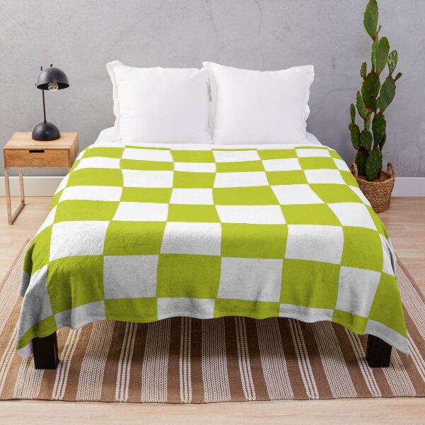 Item preview, Hand Drawn Checkerboard Pattern (chartreuse/white) designed and sold by Design Minds Boutique.