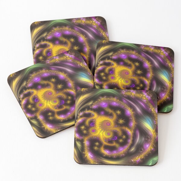 Artikelvorschau, Buntes Fractalmuster im Gelb und im Rosa entworfen und verkauft von Fungidelight.