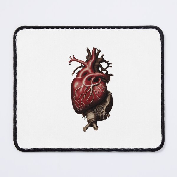 Item preview, Victorian mechanical heart anatomy illustration for medical nerds and doctors designed and sold by Mobius Spot Collective.