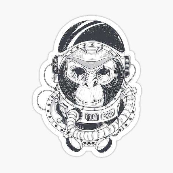 Singe de l'espace Sticker