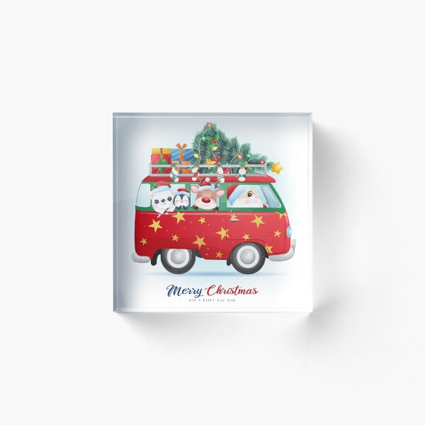 Aperçu de l'œuvre Chiot renne du Père Noël et pingouin saluant joyeux Noël et bonne année créée et vendue par Marvs29.