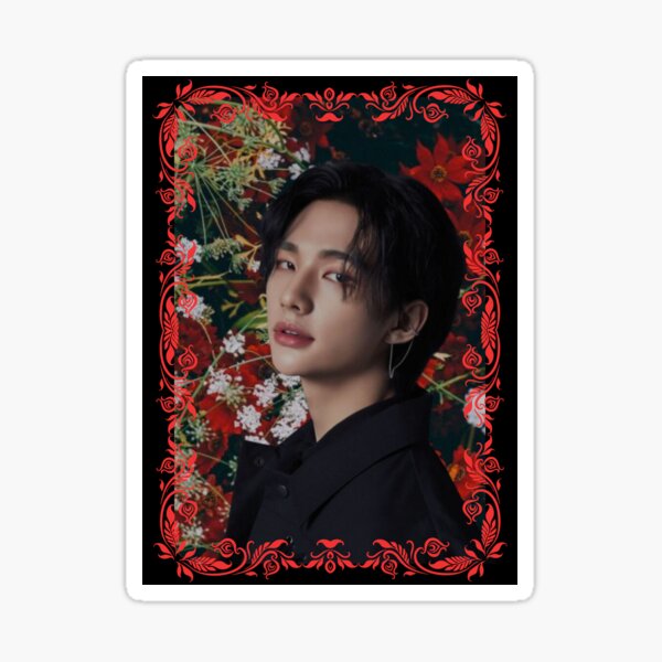 Hwang Hyunjin - Rote Ästhetik Sticker