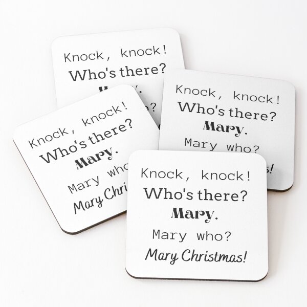 Item preview, knock knock who is there? Mary. Mary who? Mary christmas designed and sold by Mirochan80.
