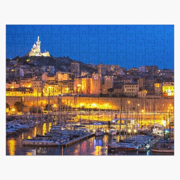 Jigsaw Puzzle of View of the port of Marseille from the City Hall at