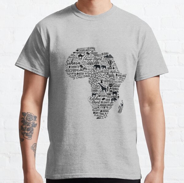 Typography poster. Africa map. Classic T-Shirt