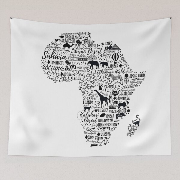 Item preview, Typography poster. Africa map.  designed and sold by Moloko88.