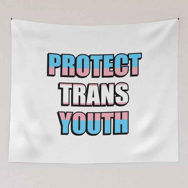 Item preview, Protect Trans Youth - transgender flag colors designed and sold by Inspirationmotivation.