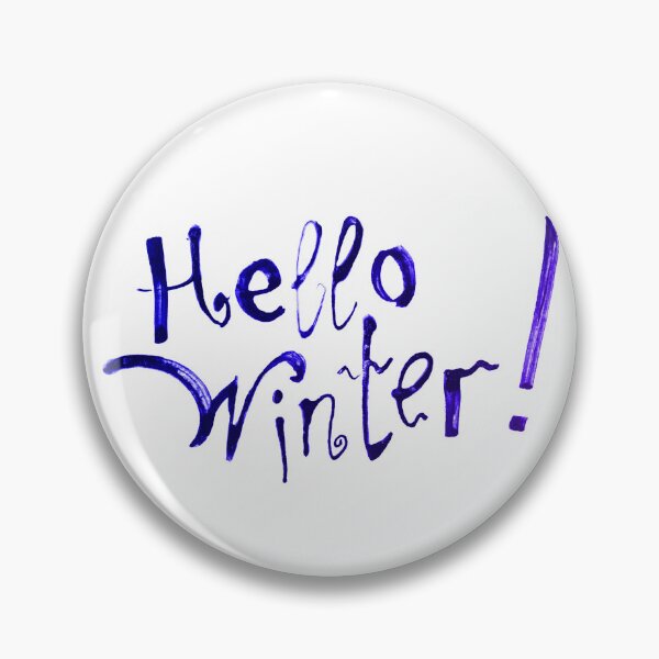 Item preview, Hello winter! calligraphy lettering | Hello winter watercolor calligraphy designed and sold by lausn.
