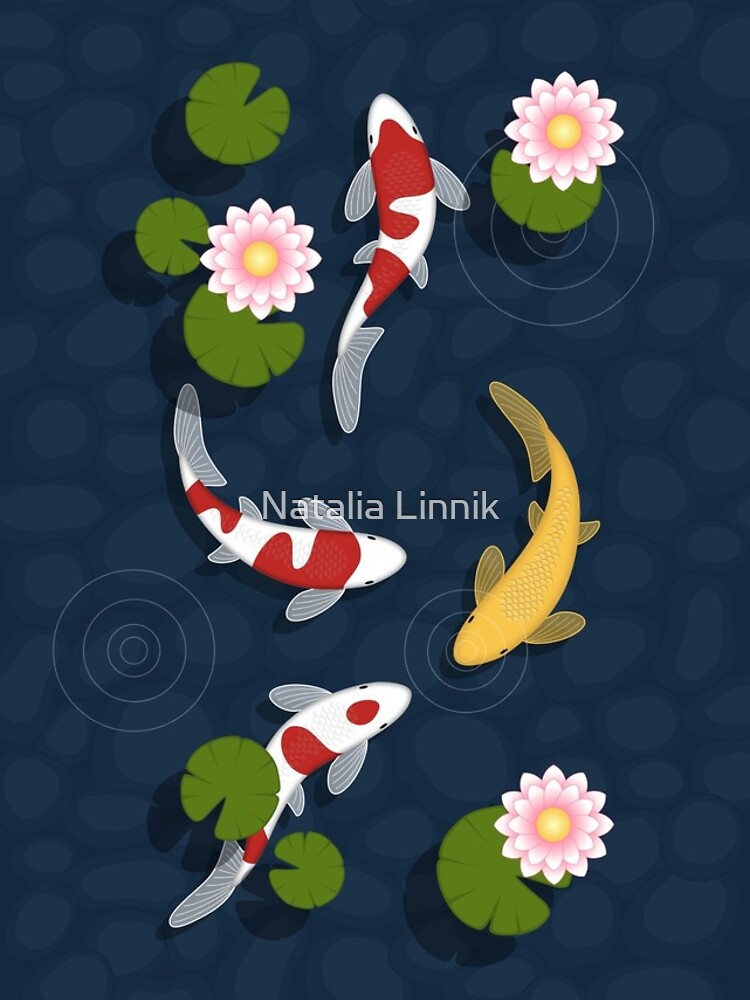 Japanese Koi Fish Pond by chibibikun
