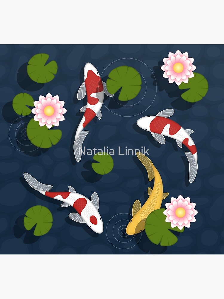 Japanese Koi Fish Pond by chibibikun