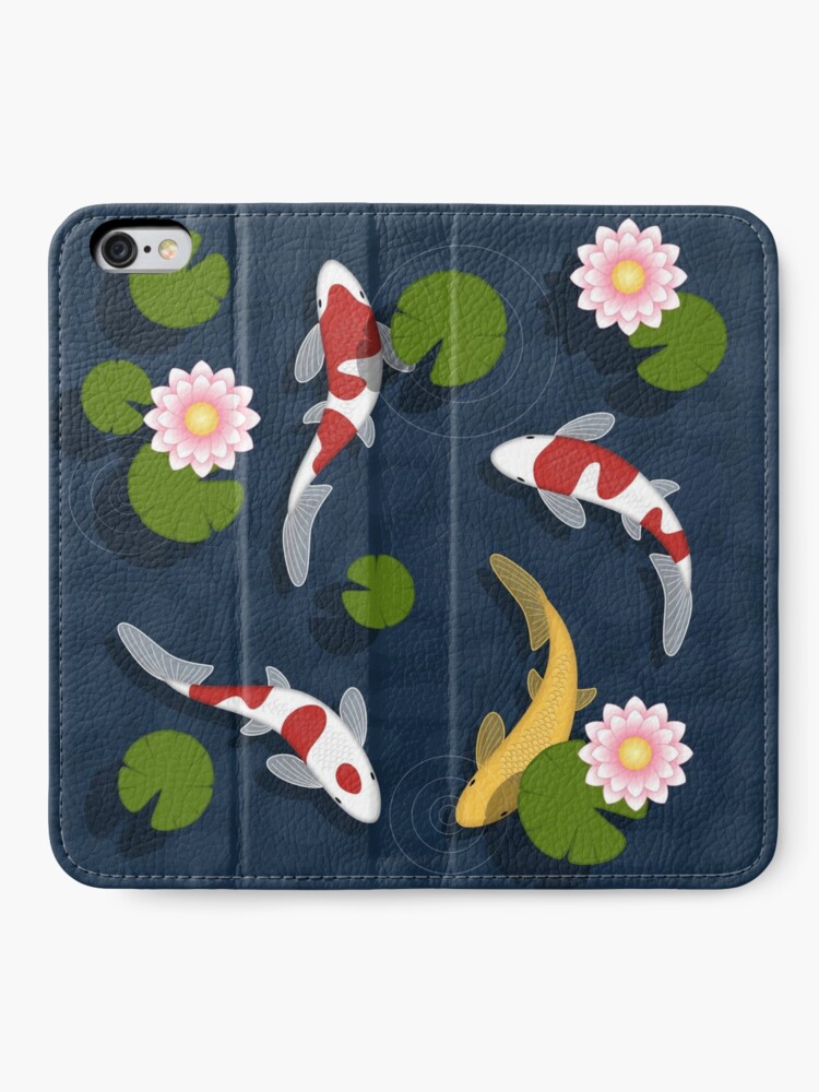 Alternate view of Japanese Koi Fish Pond iPhone Wallet
