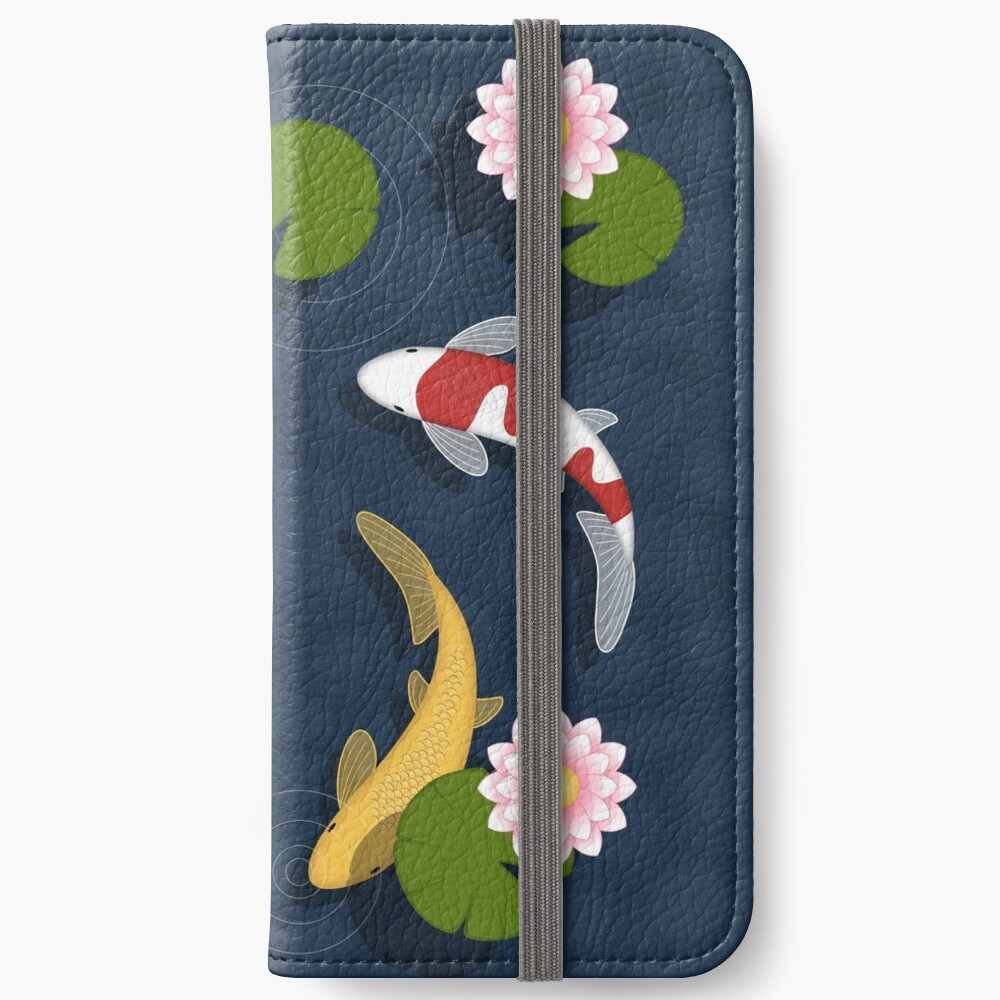 Japanese Koi Fish Pond iPhone Wallet