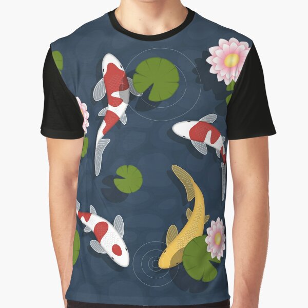 Japanese Koi Fish Pond T Shirt For Sale By Chibibikun Redbubble