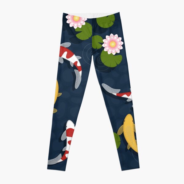 Japanese Koi Fish Pond Leggings