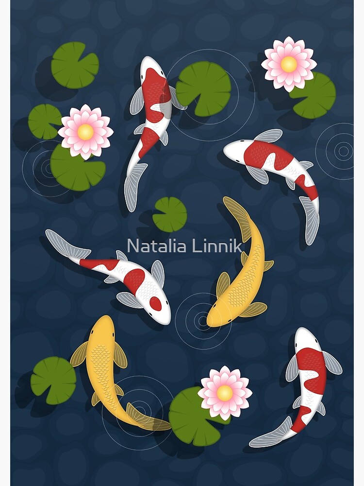 Japanese Koi Fish Pond by chibibikun