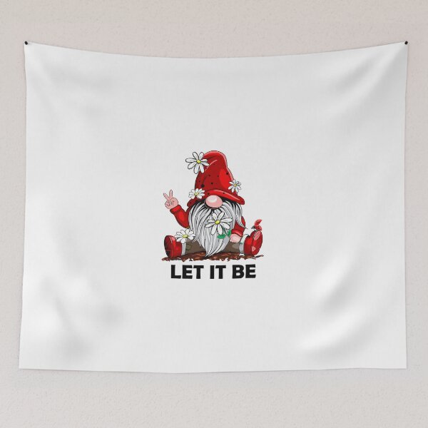 Item preview, Let it Be Hippy Gnome designed and sold by OrnamentallyYou.