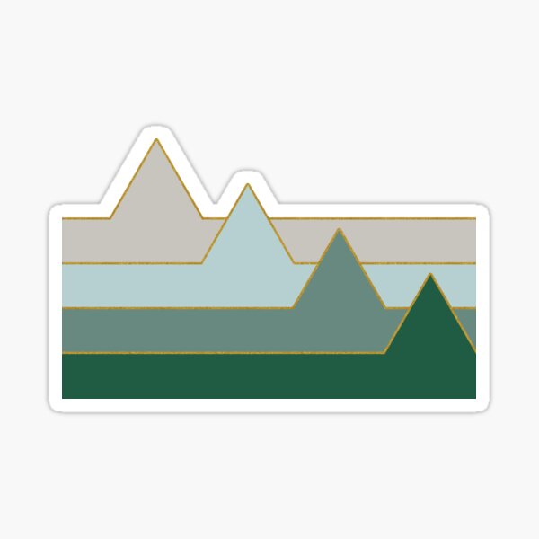 Green Mountains #redbubble #decor #buyart Sticker