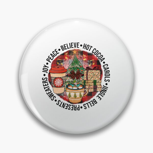 Item preview, Round Christmas Illustration with Holiday Sayings designed and sold by OrnamentallyYou.