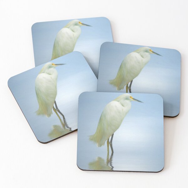 Item preview, Egret on blue designed and sold by shalisa.