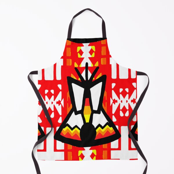 Item preview, Red / Fire Color / White Tipi Native Blanket Print designed and sold by JMWCD.
