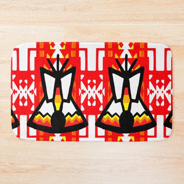 Item preview, Red / Fire Color / White Tipi Native Blanket Print designed and sold by JMWCD.