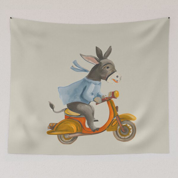 Item preview, Cute funny watercolor donkey for donkey lovers and donkey owners, donkey art, donkey farm animal nursery art designed and sold by Artsareus.