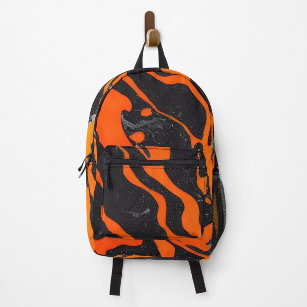 Item preview, Abstract Black and Orange Liquid Marble designed and sold by wtfbba.