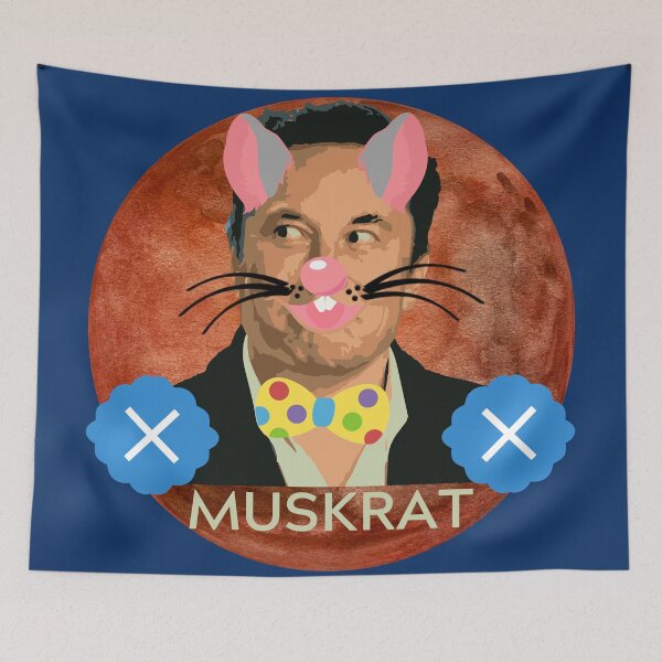 Item preview, Parody Elon Muskrat on Mars Verified Badge Spoof designed and sold by Write-to-Rebel.