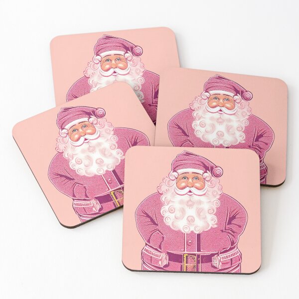 Item preview, Adorable Retro Vintage Pink Santa designed and sold by CattlettArt.