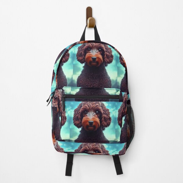 Item preview, Cockapoo Dog Portrait on Blue designed and sold by blackdogshop.