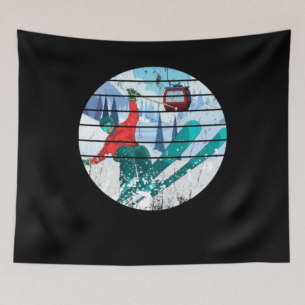 Item preview, Skiing Snow Vintage Ski Resort Mountains designed and sold by Ibu83.