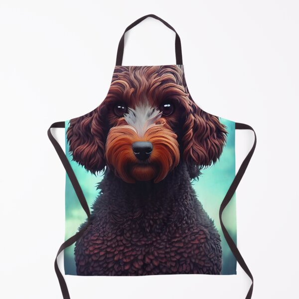 Item preview, Cockapoo Dog Portrait on Blue designed and sold by blackdogshop.