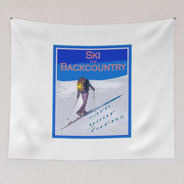 Item preview, Ski touring poster designed and sold by Geoff Shoults.
