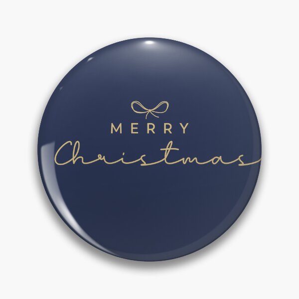 Item preview, Merry Christmas minimalist lettering in blue and gold color with cute ribbon. designed and sold by ChrisiMM.