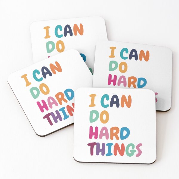 Item preview, Copy of I Can Do Hard Things, Printable Wall Art, Inspirational Quote, Rainbow Print, Work Hard Print, Family Theme Print, Back to School Print designed and sold by nocebee.