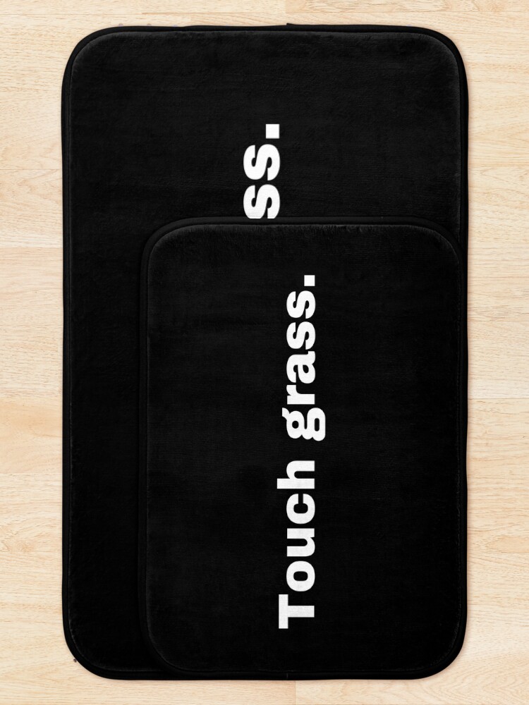 Thumbnail 5 of 6, Bath Mat, Touch grass. designed and sold by StriderDesigns.