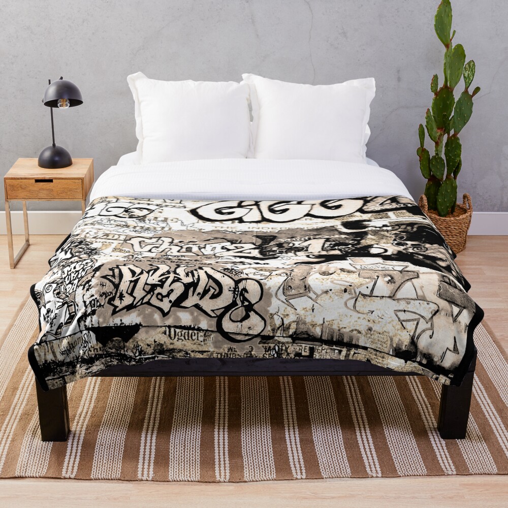"Graffiti " Throw Blanket for Sale by ValentinaHramov Redbubble
