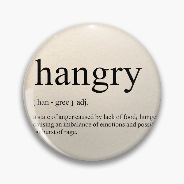 Item preview, Hangry - Dictionary Definition / Quote / Typography Print onto Book Page  designed and sold by R Bex.