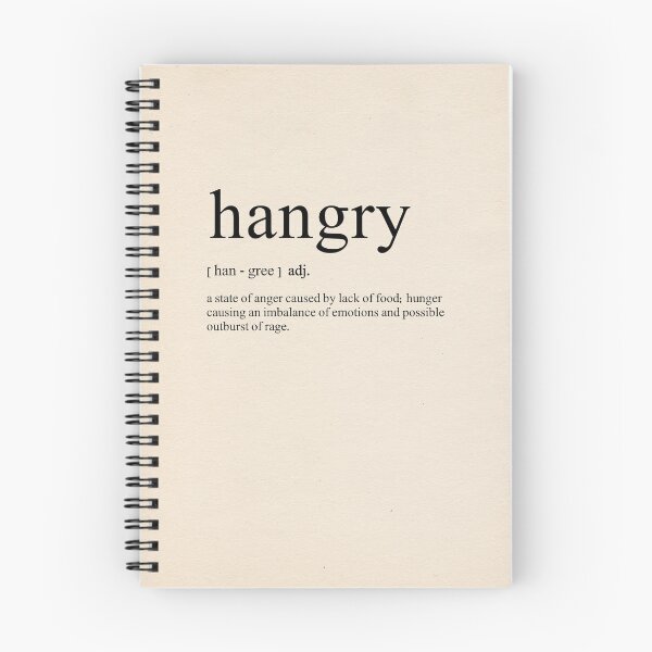Item preview, Hangry - Dictionary Definition / Quote / Typography Print onto Book Page  designed and sold by R Bex.