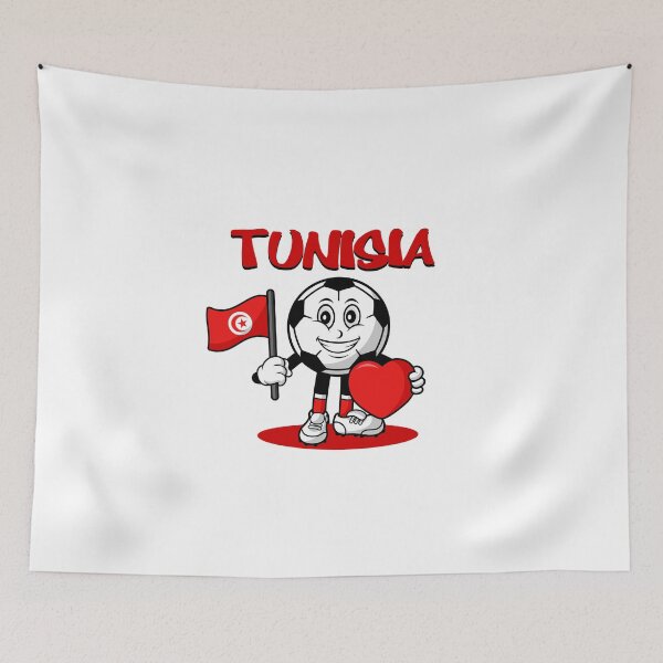 Item preview, Cute Tunisia Football Lover Design designed and sold by Salukeart.