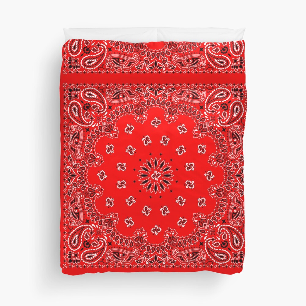 Red Bandana Duvet Cover