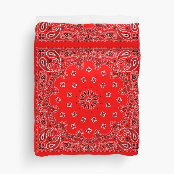 Red Bandana Duvet Cover