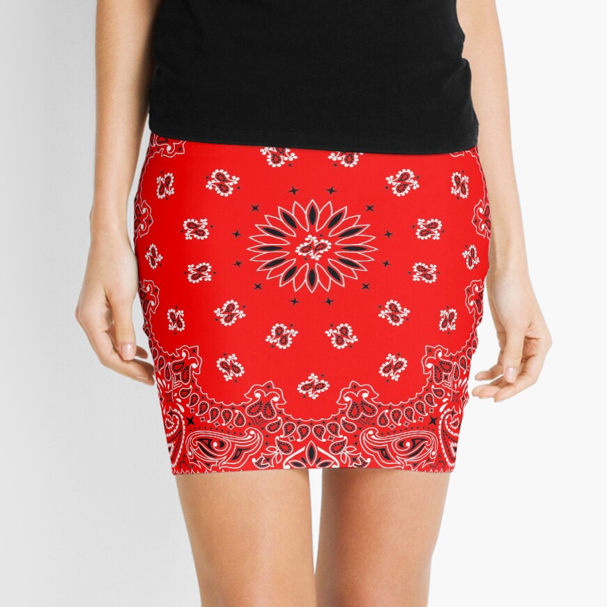 Red Bandana Mini Skirt