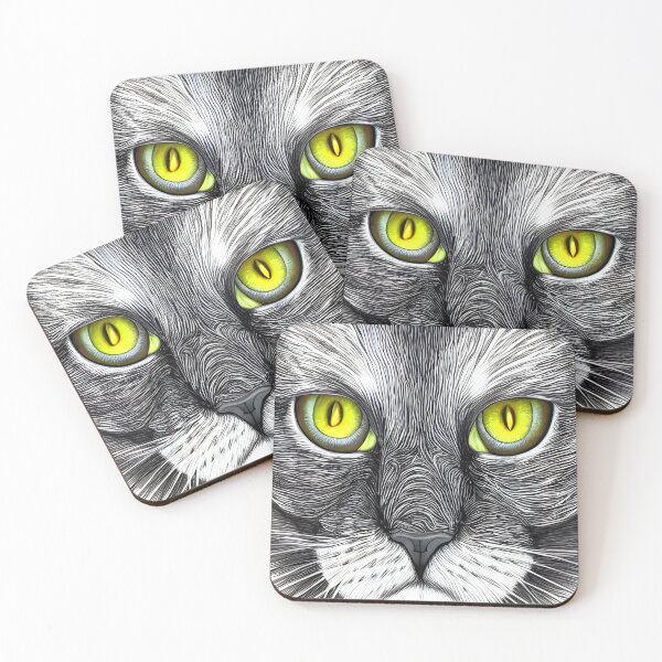 Item preview, Aesthetic Fierce Green Eyes Cat |  designed and sold by Darlingly.