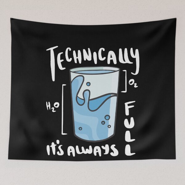 Item preview, Science is Optimistic Funny Water Glass designed and sold by MrEddie10.
